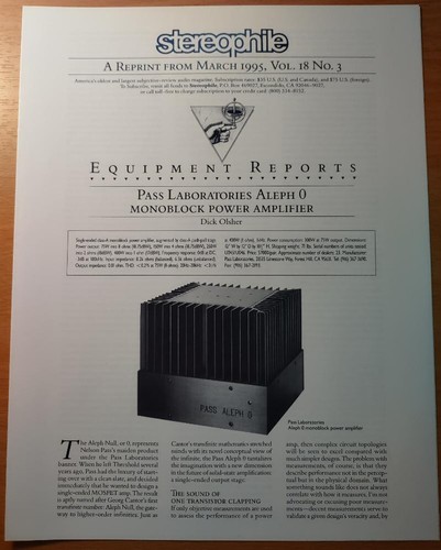 Pass laboratories aleph - pass,